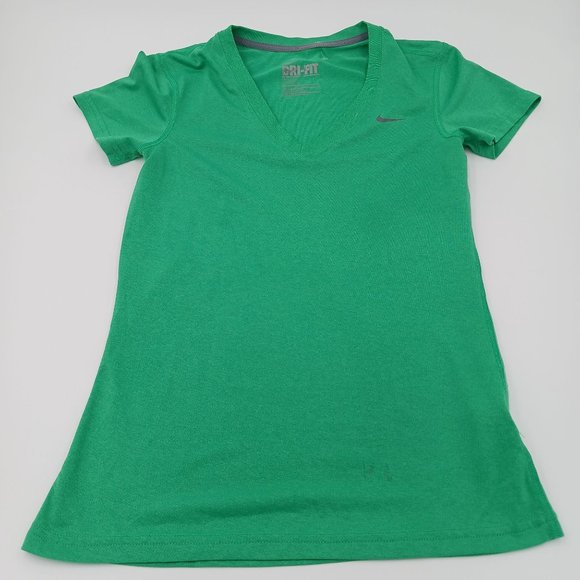 NIKE DRI FIT WOMENS XS GREEN TRAINING T SHIRT - Picture 11 of 11